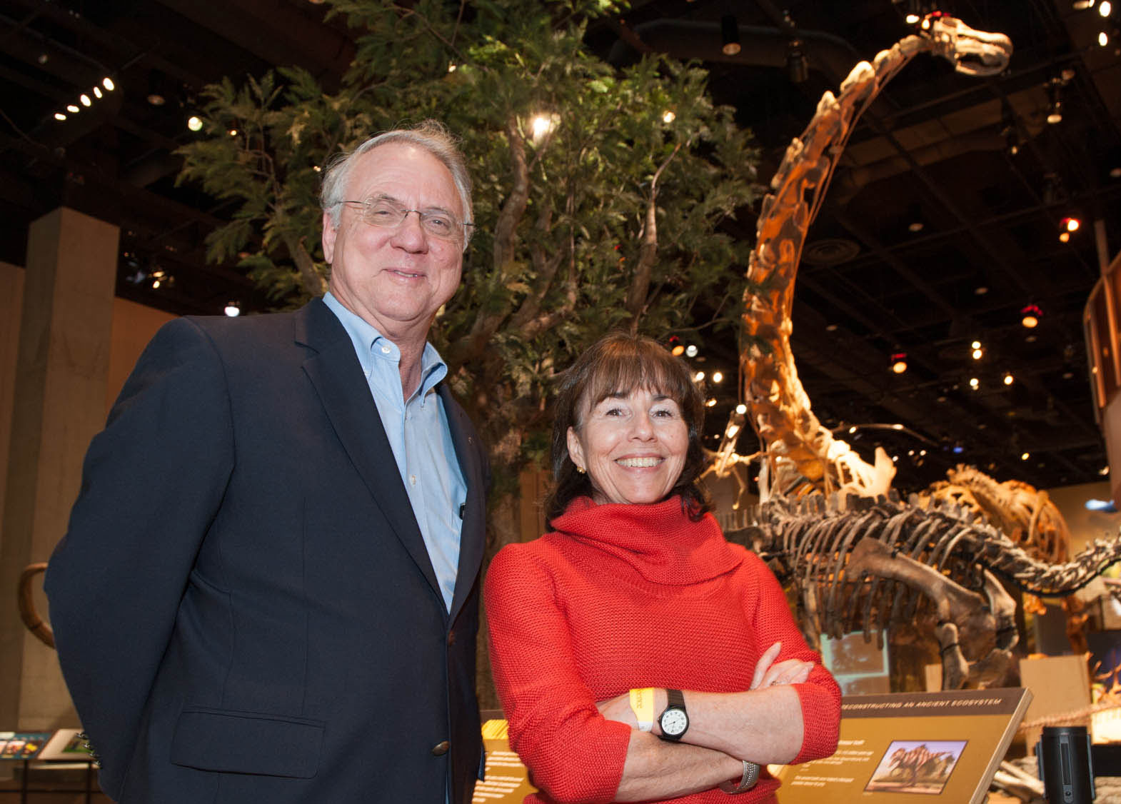Louis Jacobs and Bonnie Jacobs at the Perot Museum